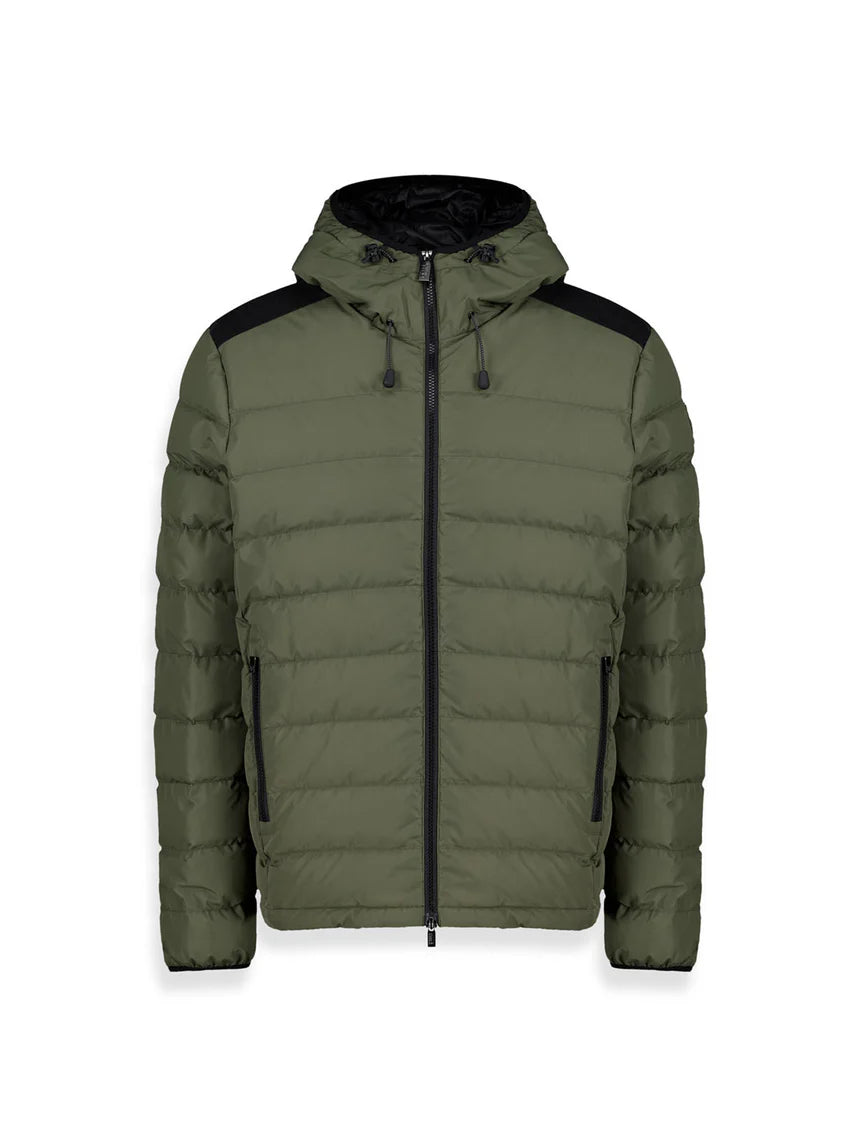 STEVENSON 2.0 – Piumino invernale verde militare con cappuccio