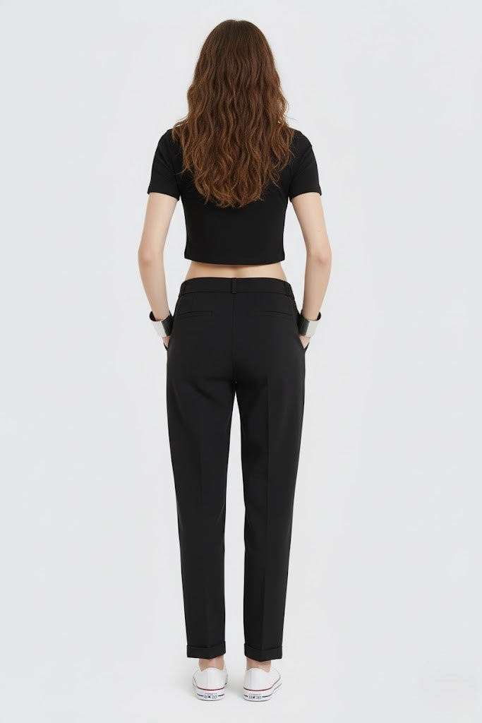 PANTALONE CON LACCIO PA25WRO57NERO TWO WAY