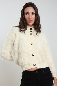 CARDIGAN ECOPELLICCIA