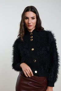 CARDIGAN ECOPELLICCIA