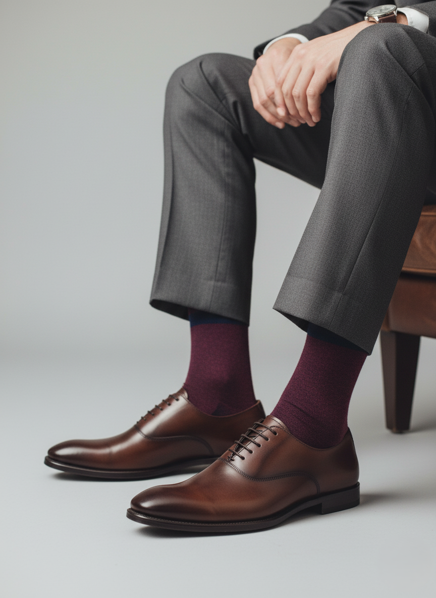 ART 93 CALZA FILOBLU()ROSSO