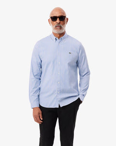 Camicia in cotone a righe regular fit