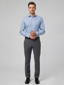 CAMICA UOMO REGULAR SILVER CELESTE RIGATA BIANCO E BLU