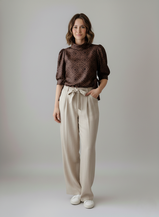 BLUSA FANTASIA 60MARRONE ANTONELLO SERIO