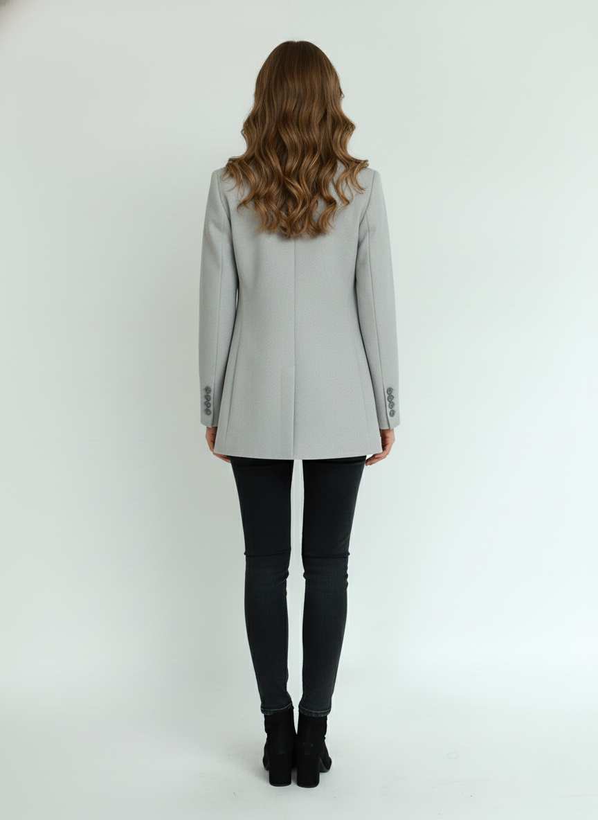 GIACCA DOPPIOPETTO CON BOTTONI RICOPERTI