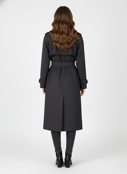 TRENCH IN POLIVISCOSA A QUADRETTI