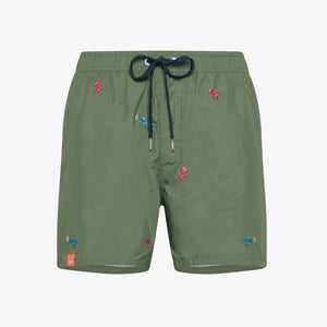 SWI PANT SMALL EMBROIDERY VERDE SCURO