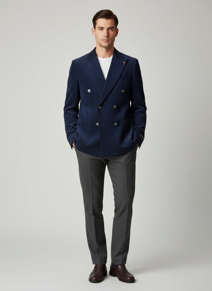 GIACCA IN VELLUTO MULISH HOUSTON GKS107 BLU