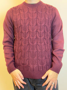 Maglia girocollo a trecce