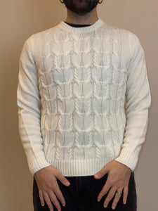 Maglia girocollo a trecce