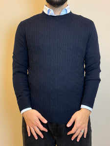 Girocollo trecce lana cashmere
