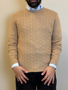 Girocollo trecce lana cashmere