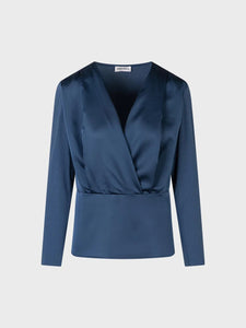 BLUSA CON SCOLLO A V COMBINATA