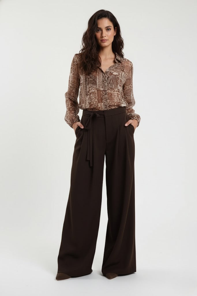 PANTALONI PALAZZO PA646SMT963MORO SUSY MIX