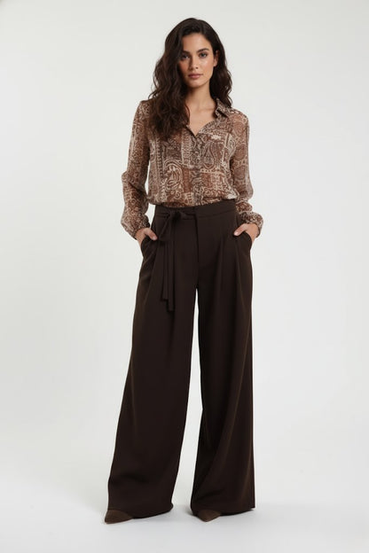 PANTALONI PALAZZO PA646SMT963MORO SUSY MIX