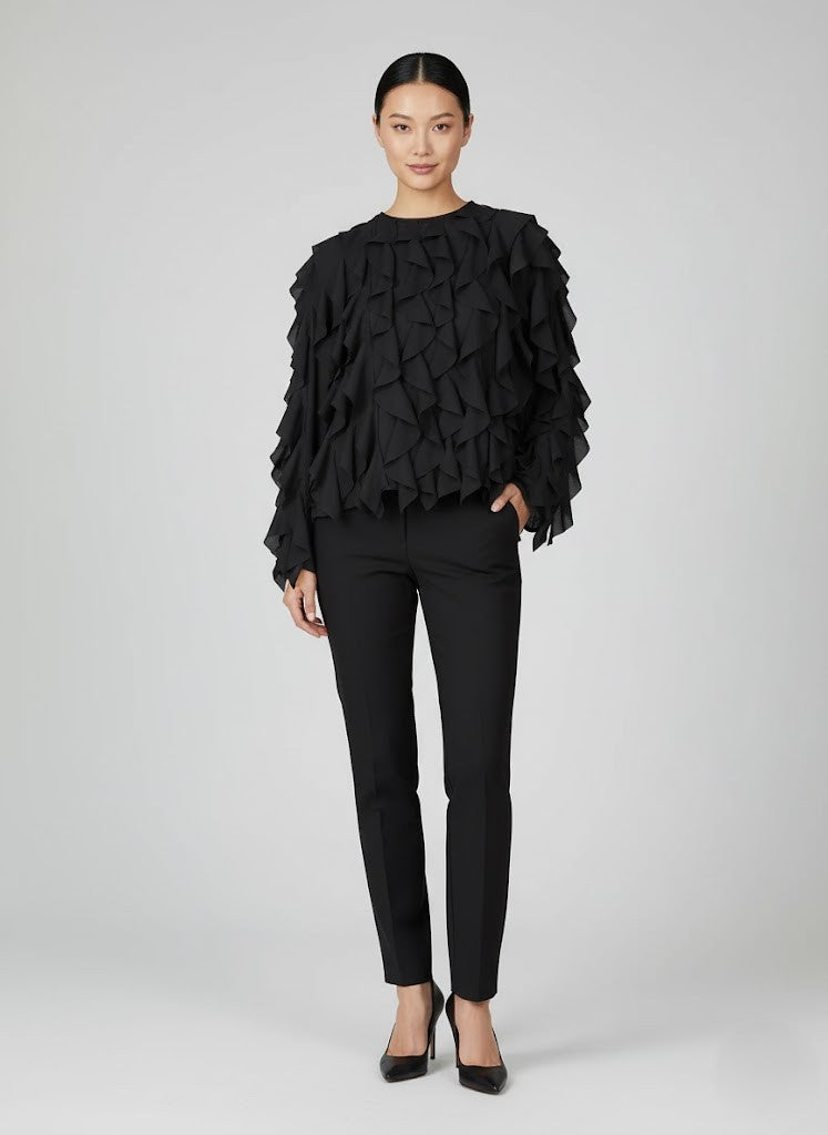 CAMICIA IN GEORGETTE S15YBFPERLANERO SANDRO FERRONE