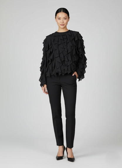 CAMICIA IN GEORGETTE S15YBFPERLANERO SANDRO FERRONE