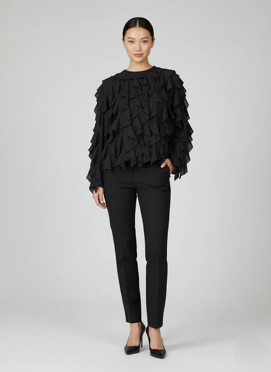 CAMICIA IN GEORGETTE S15YBFPERLANERO SANDRO FERRONE